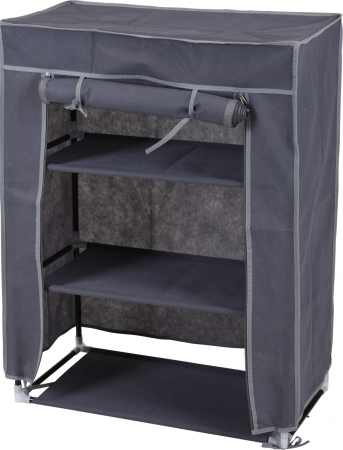 Excellent Houseware 3-shelf cabinet, polyester, 60x30x80 cm, gray [5]