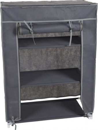 Excellent Houseware 3-shelf cabinet, polyester, 60x30x80 cm, gray [6]