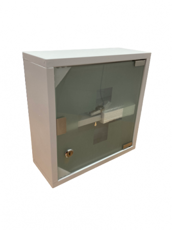 Living & deco - Dulap depozitare medicamente Bathroom Solutions, otel inoxidabil/sticla, 30x12x30 cm, alb