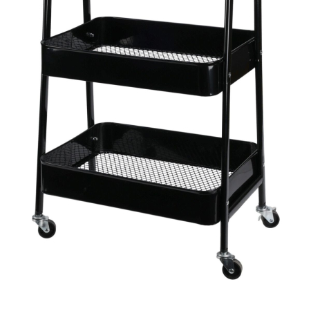 Dulap mobil bucatarie Excellent Houseware, metal, 44x32x80 cm, negru [4]