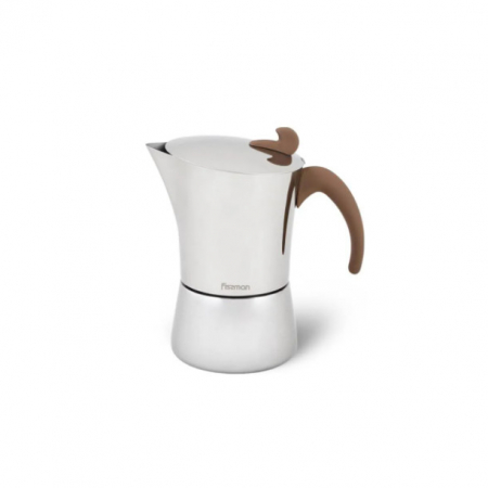 Espressor aragaz Fissman, otel inoxidabil 18/10, 16x10.5x18 cm, argintiu/maro [2]