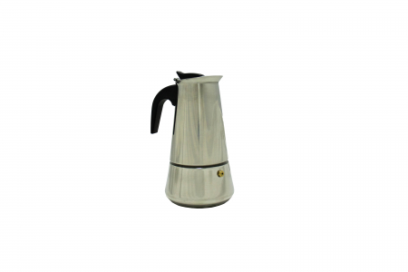 Espressoare si accesorii cafea - Espressor cafea 6 portii OMS-Stilo, otel inoxidabil, 13x10x20 cm, argintiu/negru
