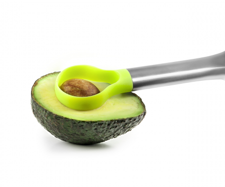 Feliator avocado Ibili-Blondas, otel inoxidabil/plastic, 24.5 cm, argintiu/verde [2]