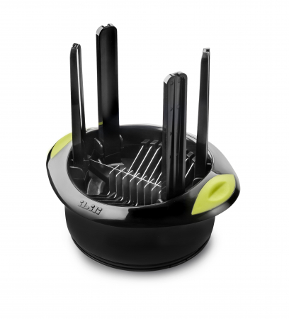 Prese, tocatoare si feliatoare alimente - Feliator lamaie Ibili-Easycook, plastic/otel inoxidabil, 17x16 cm, negru/verde