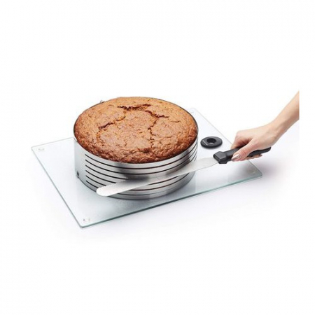Feliator reglabil pentru tort marca Ibili, otel inoxidabil, 24-30/8.5 cm, argintiu [2]