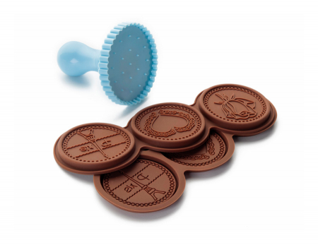 Tavi si forme fursecuri - Forma fursecuri rotunde Ibili, plastic, 7 cm, albastru