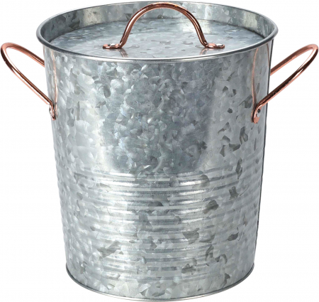 Frapiere - Frapiera gheata cu capac Excellent Houseware, zinc, 20x21 cm, 3.3 l, argintiu