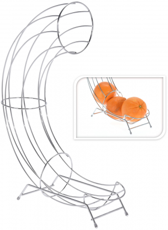 Excellent Houseware citrus fruit bowl, chrome steel, 33x11x44 cm, silver [5]