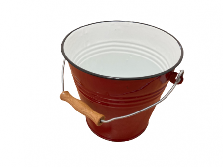 Galeata universala Ibili-Roja, otel emailat, 22 cm, rosu/alb [1]