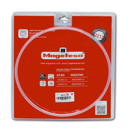 Garnitura oala sub presiune Magefesa Star, silicon, 26 cm, alb [1]