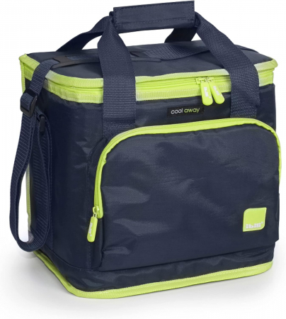 Genti termorezistente - Geanta termoizolanta Ibili-Hella, poliester, 29x20x28 cm, 15 l, albastru/verde