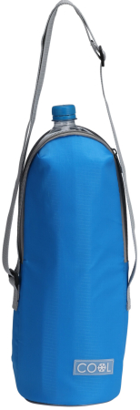 Genti - Geanta termoizolanta pentru sticle Excellent Houseware, poliester, 12x32 cm, 1.5 l, albastru
