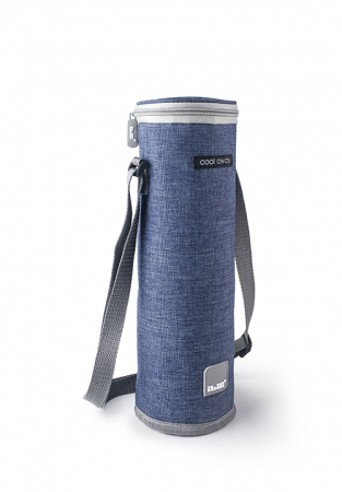 Genti termorezistente - Geanta termoizolanta pentru sticle Ibili Dalvik, poliester, 10x32 cm, 1.5 l, albastru