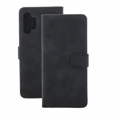 Accesorii telefoane - Husa de protectie Smart Velvet pentru Samsung A35 5G, piele artificiala TPU, negru