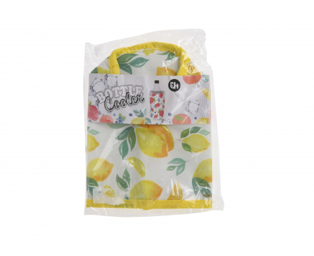 Husa termorezistenta pentru sticle Excellent Houseware, poliester, 20x10cm, alb/galben [1]