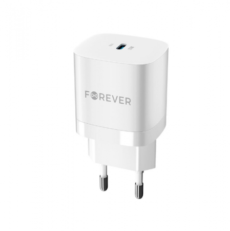 Accesorii telefoane - Incarcator retea Forever TC-05 GaN PD QC, fast charger, USB-C, 33 W,alb