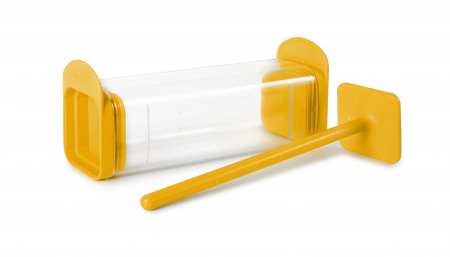 Prese, tocatoare si feliatoare alimente - Kit preparare mezel Ibili-Healty Cooking, sticla borosilicata/silicon, 19x6x6 cm, galben