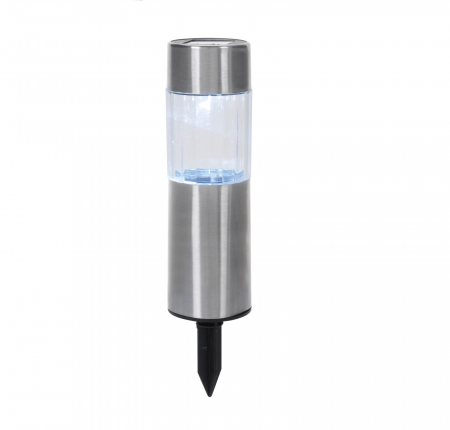 Corpuri iluminat exterior - Lampa iluminat solar Pro Garden, otel inoxidabil/sticla, 15x 4.5 cm, argintiu