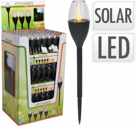 Lampa iluminat solar Pro Garden, polipropilena, 6x37 cm, negru [1]