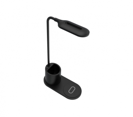 Phone chargers - LED lamp with wireless charger Rebeltec QI W600, 10W, black