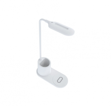 Accesorii telefoane - Lampa led cu incarcator wireless Rebeltec QI W600, 10W, alb
