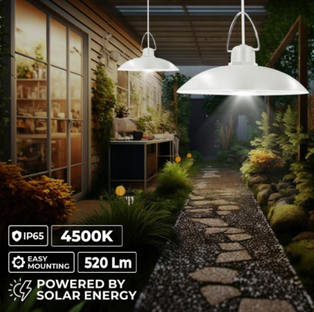 Lampa solara led TFO, dubla, 520 lm, 6W, 4500K, 5500mAh, alb [4]