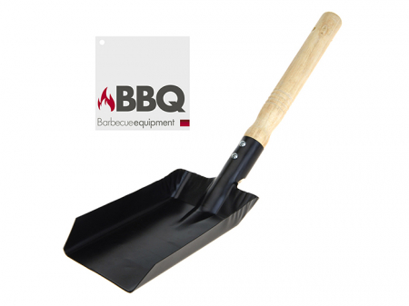 BBQ charcoal shovel, metal/wood, 37x9.5 cm, black/brown [1]