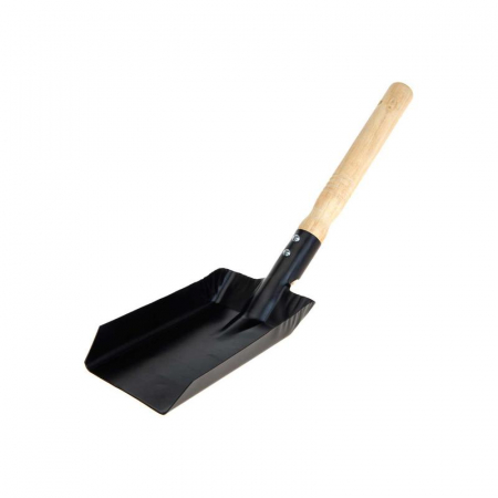Ustensile gratar - Lopata pentru jar BBQ, metal/lemn, 37x9.5 cm, negru/maro
