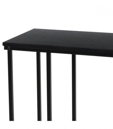 Masa laterala Home&Styling Collection, metal/lemn, 58x26x40 cm, negru [1]