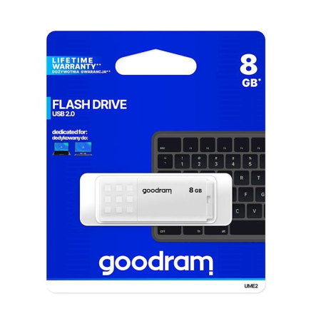 Memorii USB - Memorie Goodram, USB 2.0, 8GB, UME2, Alb