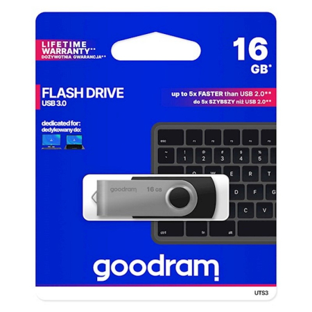 Memorii USB - Memorie Goodram, USB 2.0, Twister negru, 16 GB