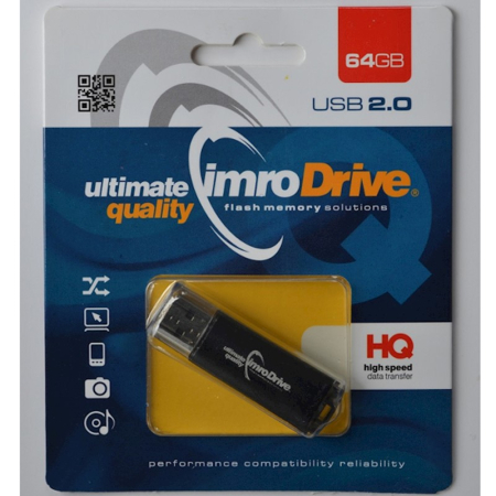 Memorii USB - Memorie IMRO, USB 2.0, Negru, 64 GB