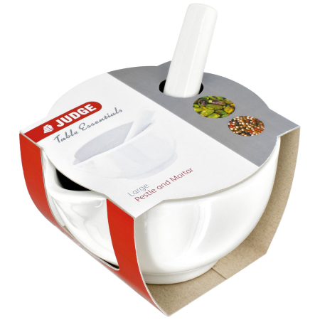 Mojar cu pistil Judge, portelan, 10x6 cm, alb [2]