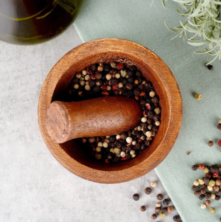 Mojar cu pistil Koopman, lemn, 10x6.5 cm, maro [3]