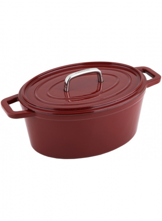 Pots - Carl Schmidt Sohn-Alpen pot, enameled cast iron, 30x22.5x14 cm, red