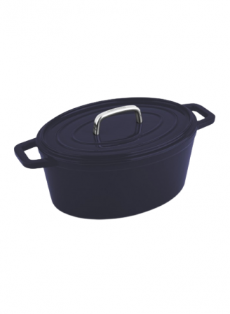 Pots - Carl Schmidt Sohn-Alpen pot, enameled cast iron, 30x22.5x14 cm, blue