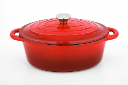 Carl Schmidt Sohn-Xanten+ pot, enameled cast iron, 37x22x11.5 cm, 6 l, red [1]