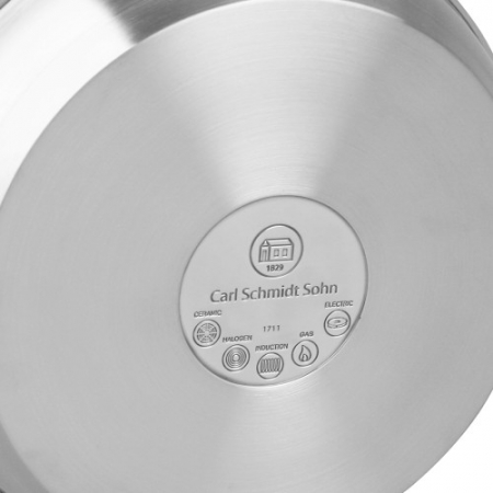 Carl Schmidt Sohn PRO-X pot with lid, 18/10 stainless steel, 24x13 cm, 5 l, silver [1]