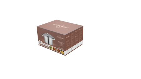 Oala cu capac Swiss Haus-Zermatt, otel inoxidabil cu 3 straturi, 16x10 cm, 2 l, argintiu [7]