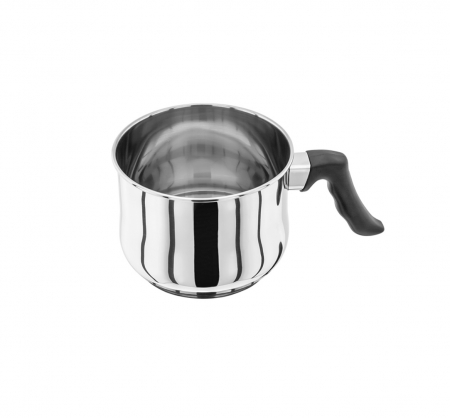 Pots - Judge-Vista milk pot, 18/10 stainless steel, 14x11 cm, 1.4 l, silver/black