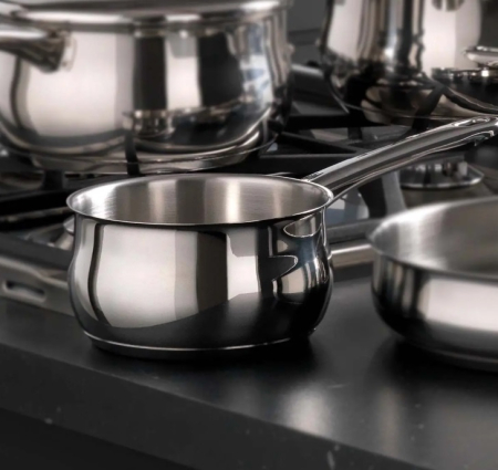 Oala pentru lapte Stellar Classic, otel inoxidabil 18/10, 15x9.5 cm, 0.9 l, argintiu [2]