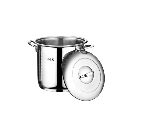 Oala pentru paste OMS-Single Cookware, otel inoxidabil 18/10, 20x18 cm, 5 l, argintiu [0]