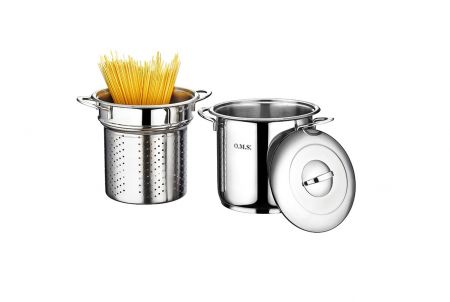 Oala pentru paste OMS-Single Cookware, otel inoxidabil 18/10, 20x18 cm, 5 l, argintiu [2]