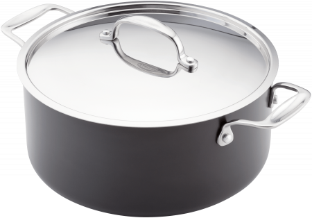 Oale - Oala Stellar-Hard Anodized, aluminiu, 33.4x25.7x14.5 cm, negru/argintiu