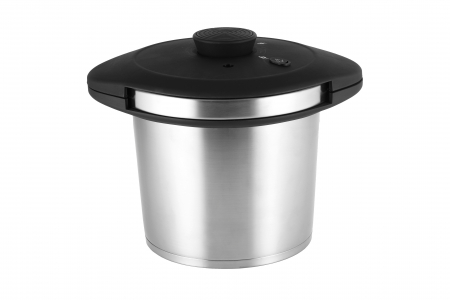 Cookware - Carl Schmidt Sohn-GALAXY pressure cooker, stainless steel, 6 liters, black/silver