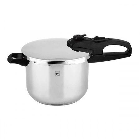 Cookware - Carl Schmidt Sohn-Kaiserslautern pressure cooker, stainless steel, 6 liters, silver