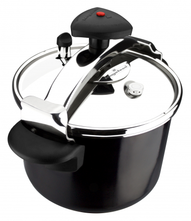 Oala sub presiune Magefesa-Castell, otel inoxidabil, 22x17 cm, 6 litri, negru [1]