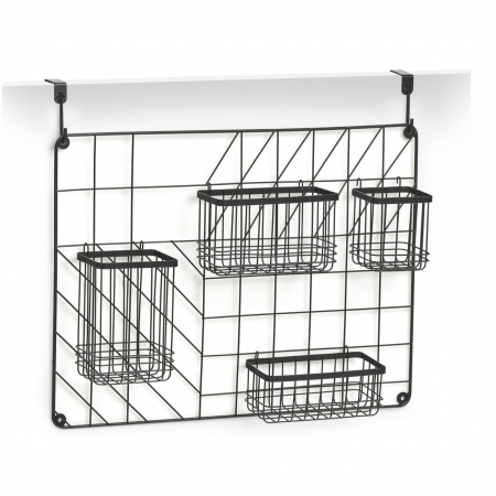Zeller kitchen/bathroom organizer, metal, 46x12x60.3 cm, black [2]