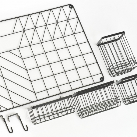 Zeller kitchen/bathroom organizer, metal, 46x12x60.3 cm, black [4]
