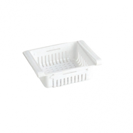 Organizator frigider extensibil Zeller, plastic, 20.5-28.5x16.5x7.5cm, alb [0]